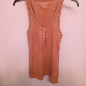 aerie Ribbed Henley Tank